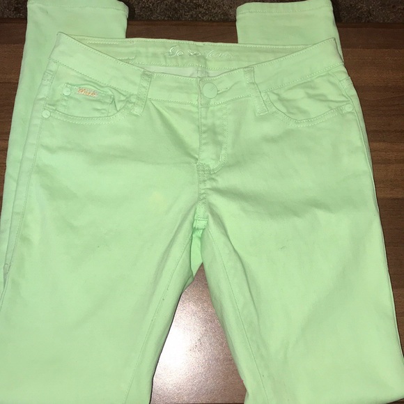 Geso Ultrasoft Lime Green Skinny Jeans Size 5 - Picture 5 of 8